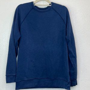 Everlane Men's Blue Raglan Sleeve Crewneck Sweatshirt Size L